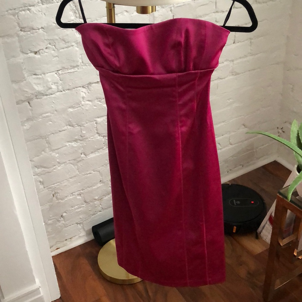 Pink strapless dress xs